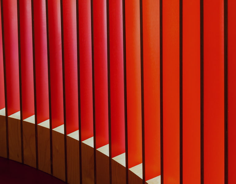 Equity sales image of a red detail of a building