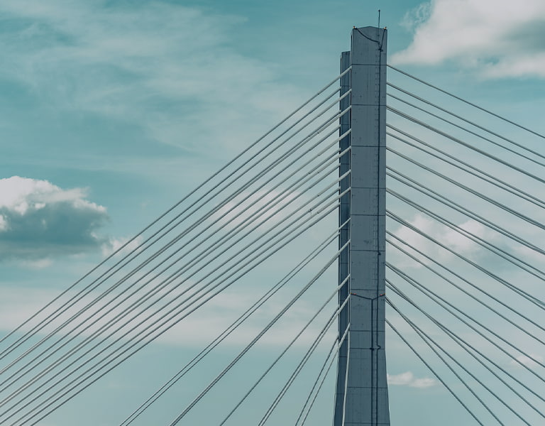 Equity capital and corporate broking image of a suspension bridge