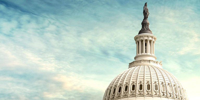 US Infrastructure Biden event image of the US Capital Building