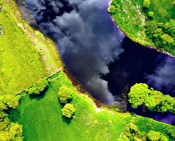 ESG image of a river from over head
