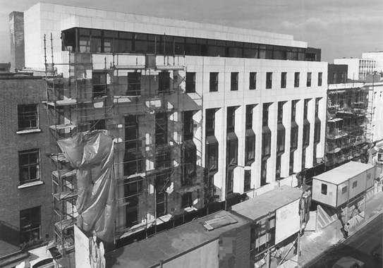 Davy House office and Royal Hibernian Way Shopping Centre in 1987