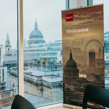 View from Davy's office in London