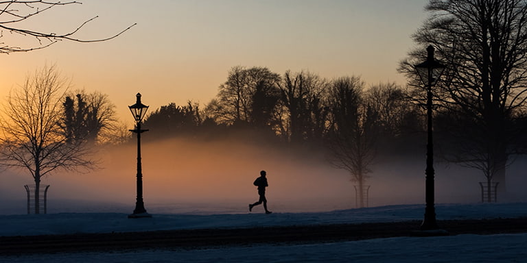 Davy Covid response Image of a morning jogger
