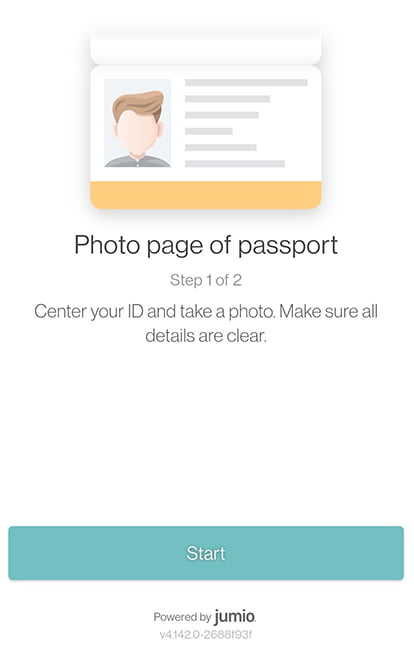 Jumio photo upload