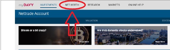 Net Worth tab