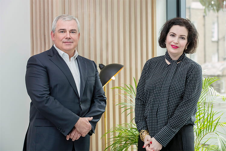 Completion of the sale of Davy to Bank of Ireland photo of Bernard Byrne and Francesca McDonagh