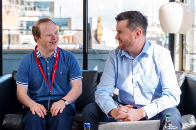 Inclusive culture image of Davy people working together