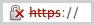 example of https being crossed out