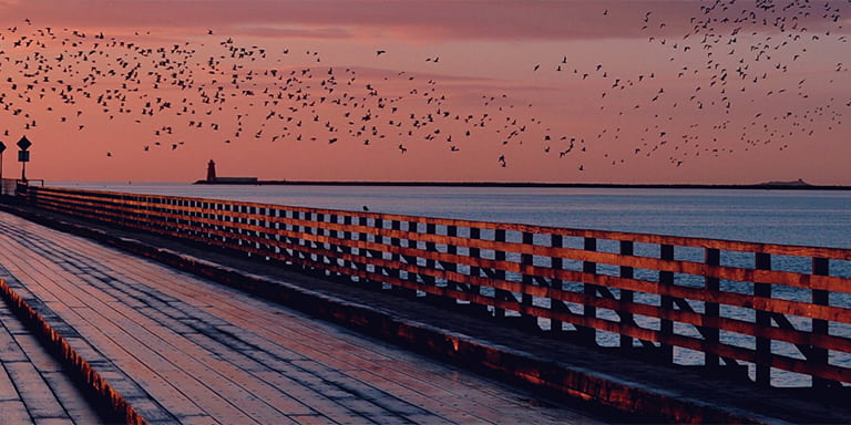 helping you along your journey image of a bridge at sunset