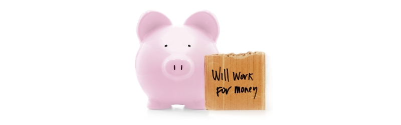 Piggy banks against a white background