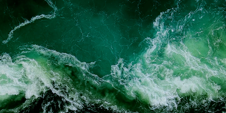 Market crisis image of rough seas