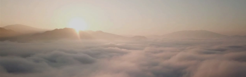 The sun above the clouds