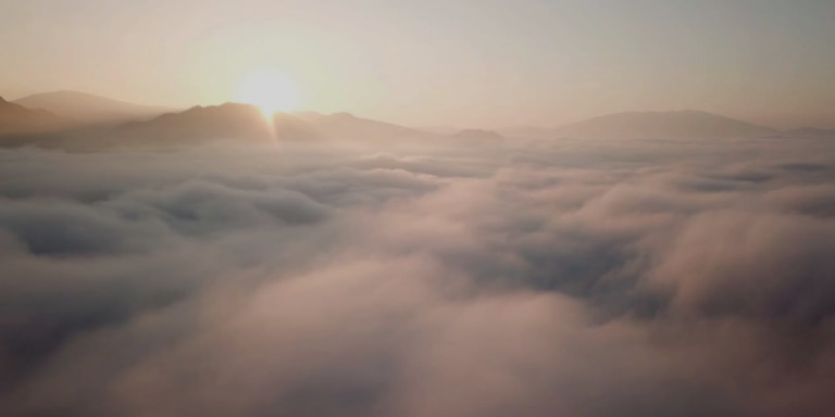 The sun above the clouds