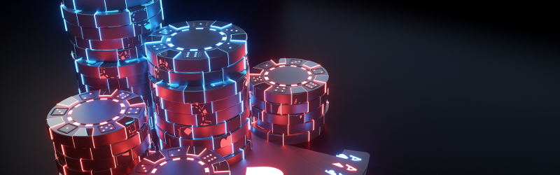 Neon poker chips