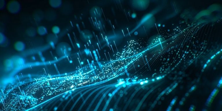 Waves of data depicting turbulent markets