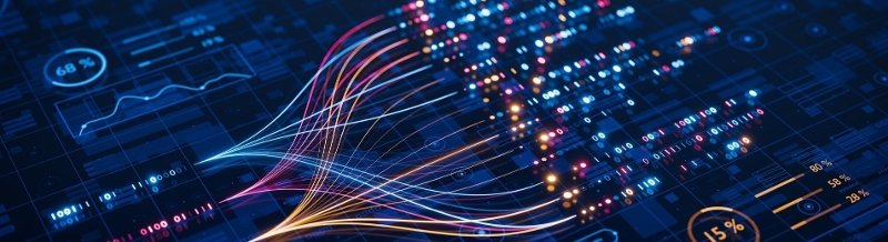 The inside of a computer chip representing AI technology