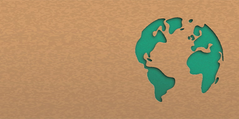 The sustainability factor image of the all the major land masses on earth