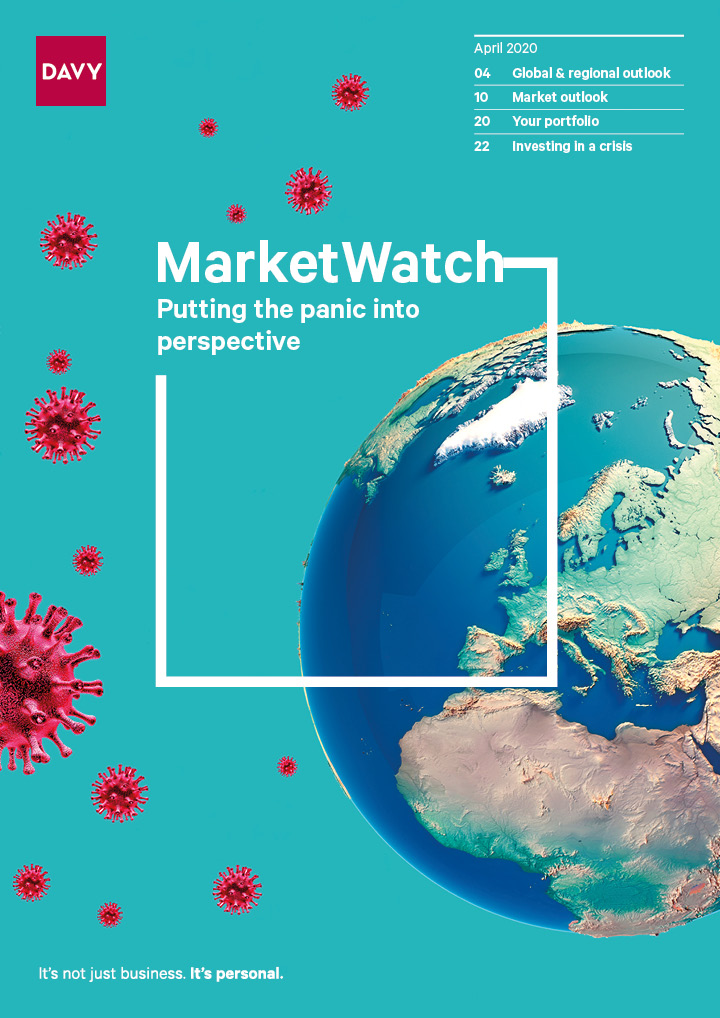Marketwatch cover image of the earth being approached by the corona virus