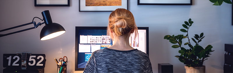 The workplace revolution image of someone working from home