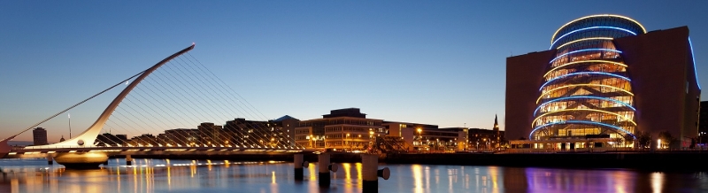 Samuel Beckett Bridge and the Dublin Convention Centre