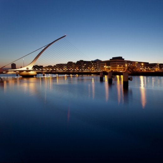 Samuel Beckett Bridge and the Dublin Convention Centre