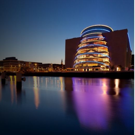 Q2 & H2 2026 Mergers and Acquisitions Review, image of convention centre Dublin at night time