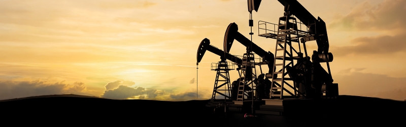 Machines extracting oil from the ground