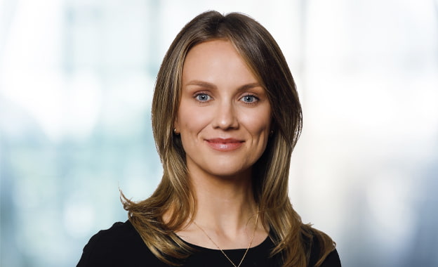 Portrait of Kate Whelan, smiling